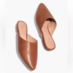 Madewell Women's Brown Leather The Remi Mules 9 English Saddle